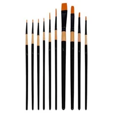 Studio 22 Art & Craft Acrylic, Watercolour, Multi-Purpose Paint Brush Set of 10