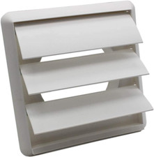 Outside Air Vent Cover Ventilation External Wall Square Gravity Grille White