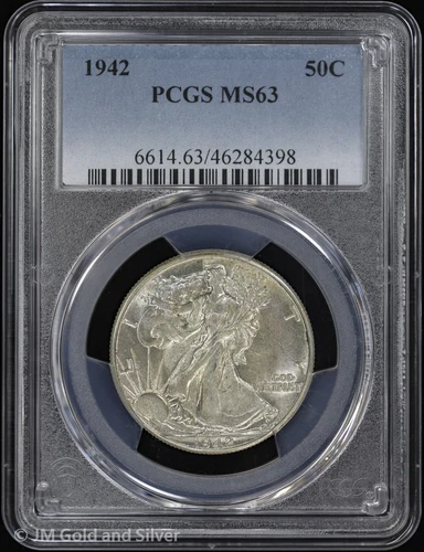 1942 50C Walking Liberty Silver Half Dollar PCGS MS 63 | Uncirculated UNC