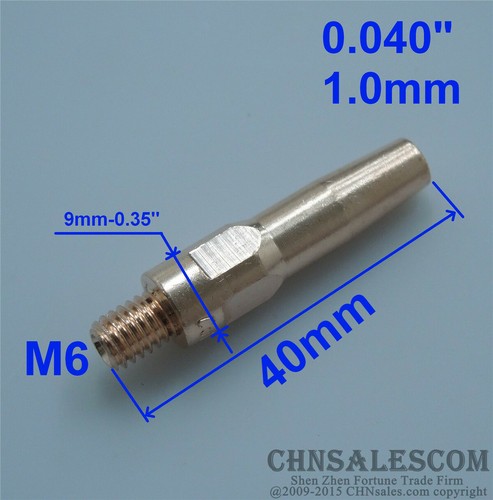 10 Stck. japanischer Stil MIG/MAG Schweißen industrieller Kontakt SPITZE Länge: 40 mm 45 mm - Bild 9 von 19