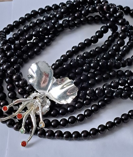 TON PASCAL HIGH FASHION PARIS FRANCE 5 STRAND LRG SHOW PIECE COSTUME NECKLACE - Picture 16 of 18