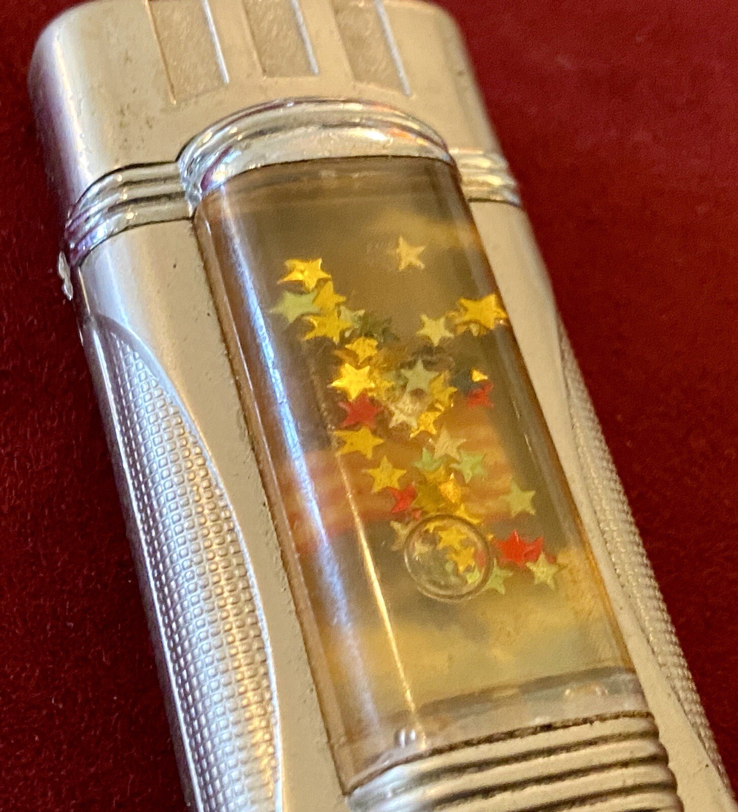 Vtg Lighter, Unique With Floating Stars 