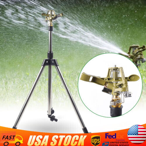 Water Sprinkler Tripod Lawn Garden Watering Yard Irrigation System Adjustable
