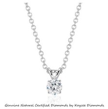 0.25 Carat Round Brilliant Diamond Pendant in 14K Gold