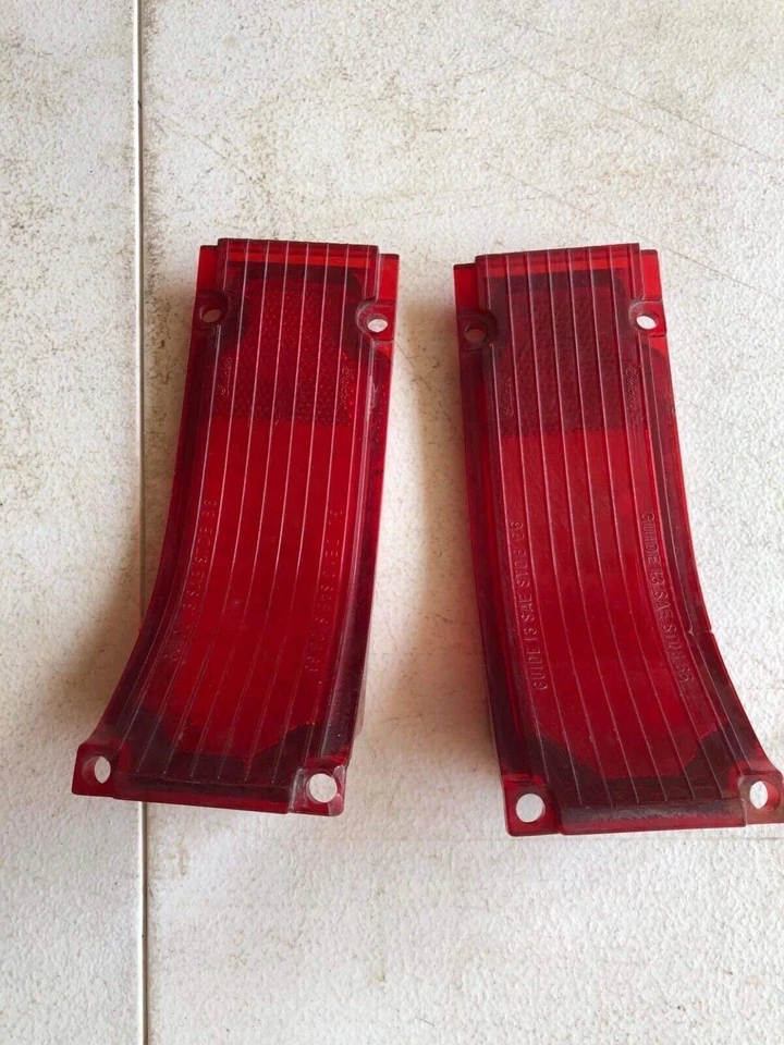 1966 Chevrolet Chevelle Tail Light Lenses VINTAGE ORIGINAL - Image 1 of 4