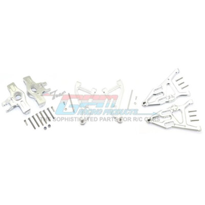 GPM Alum Front Upper & Lower Arms+Knuckle Arms Silver : Unlimited Desert Racer