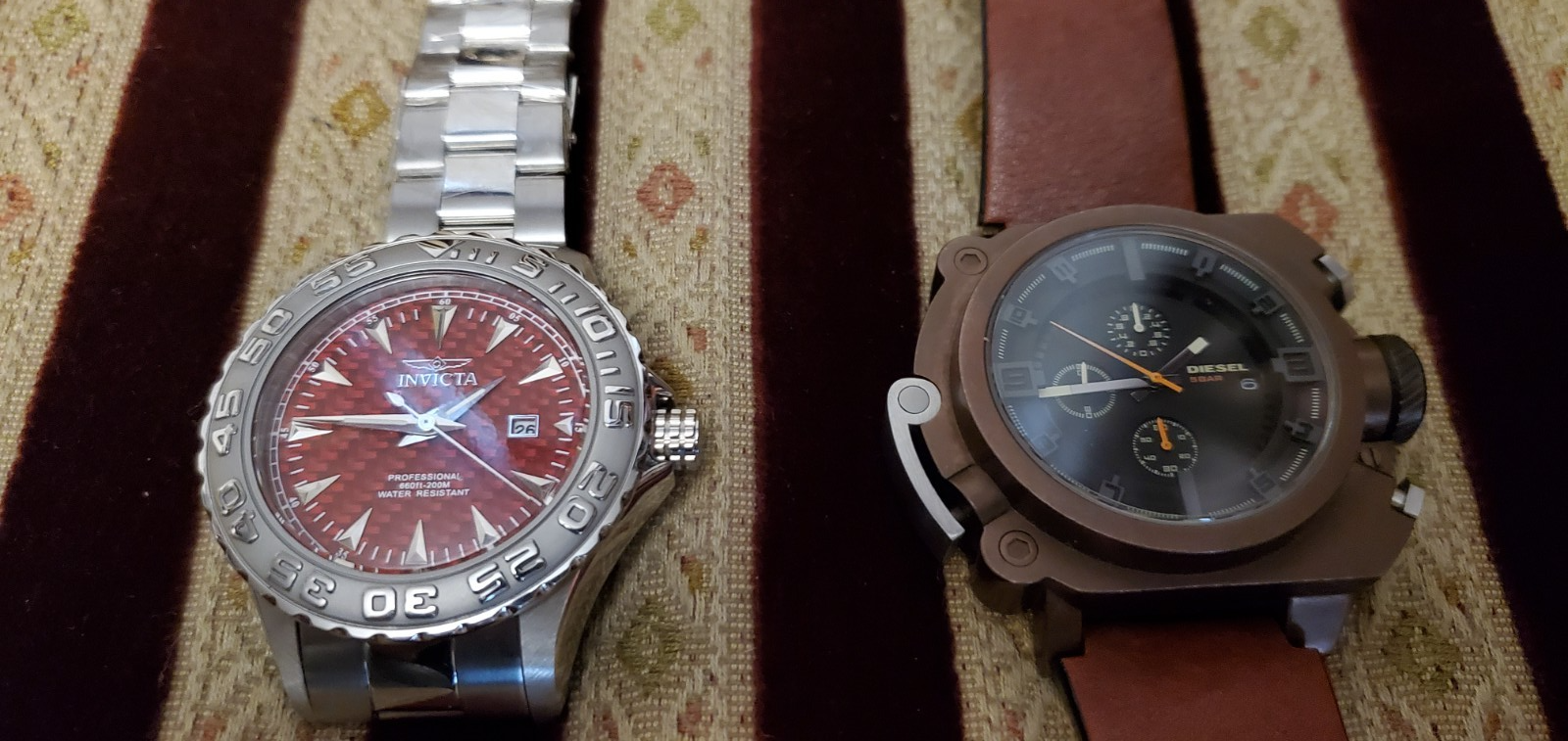 3-Piece Watch Set: Diesel, Invicta Pro-Diver & Stuhrling Timepieces