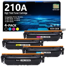 210A Toner Cartridges 4 Pack - High-Yield With Chip for HP 4201dn MFP 4301dw