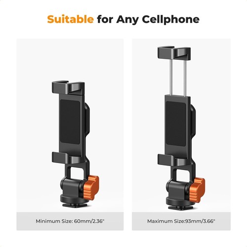 K&F Concept Phone/Tablet Tripod Mount Universal Holder for Tripod w/ 1/4" Thread - Photo 26 sur 28