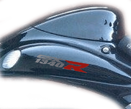 CALCOMANÍA PEGATINA DE HAIRIING COLA DE TANQUE GSX1340R (2) CROMO O COLORES - Imagen 8 de 11