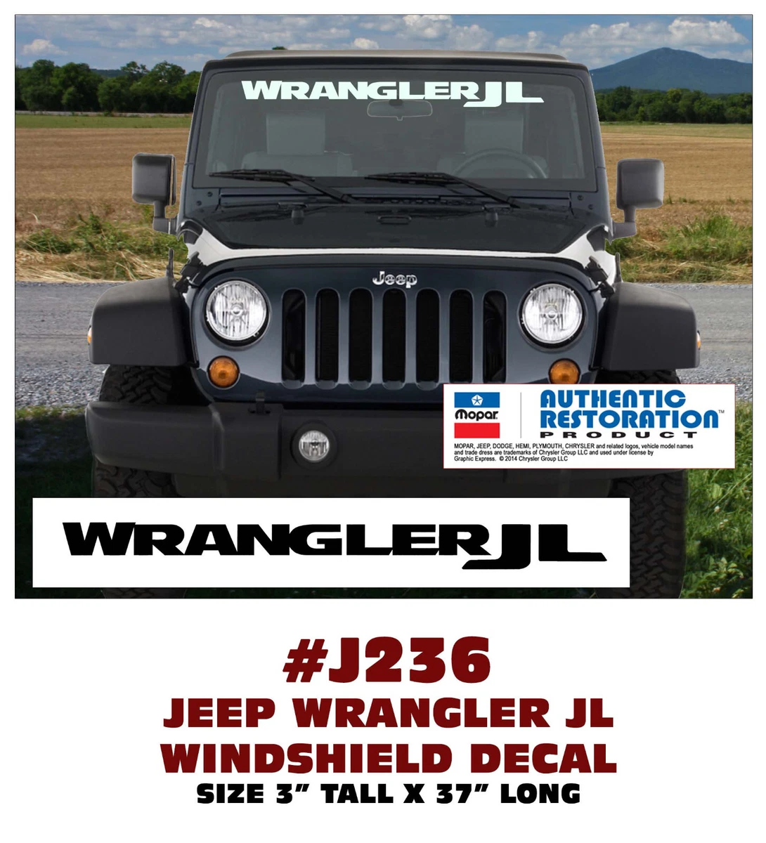 Jeep 2024 windshield decals