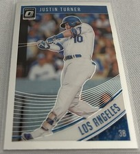 2018 Donruss Optic Baseball Justin Turner Los Angeles Dodgers base card #98