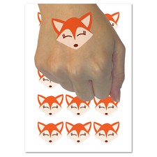 Fox Face Temporary Tattoo Water Resistant Fake Body Art Set