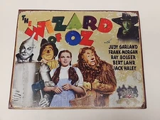Wizard of Oz Tin Sign 70th Dorothy Scare Crow Lion Tin Man Wicked Witch