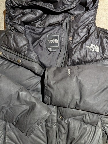 The North Face TNF 650 Goose Down Quilt Hood Jacket Sz M Black - 第 15/16 張圖片