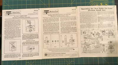 NEW DELTA DE-LUXE 24  SCROLL SAW MODEL NO. 700 OWNERS MANUAL 11 Pages, a copy