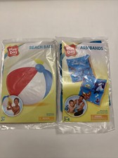 Inflatable Beach Ball And Boys Inflatable ArmBands Set Sea Creatures