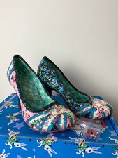 Irregular Choice Patchwork Patty Shabby Chic Union Jack Heart Retro Shoes UK 5