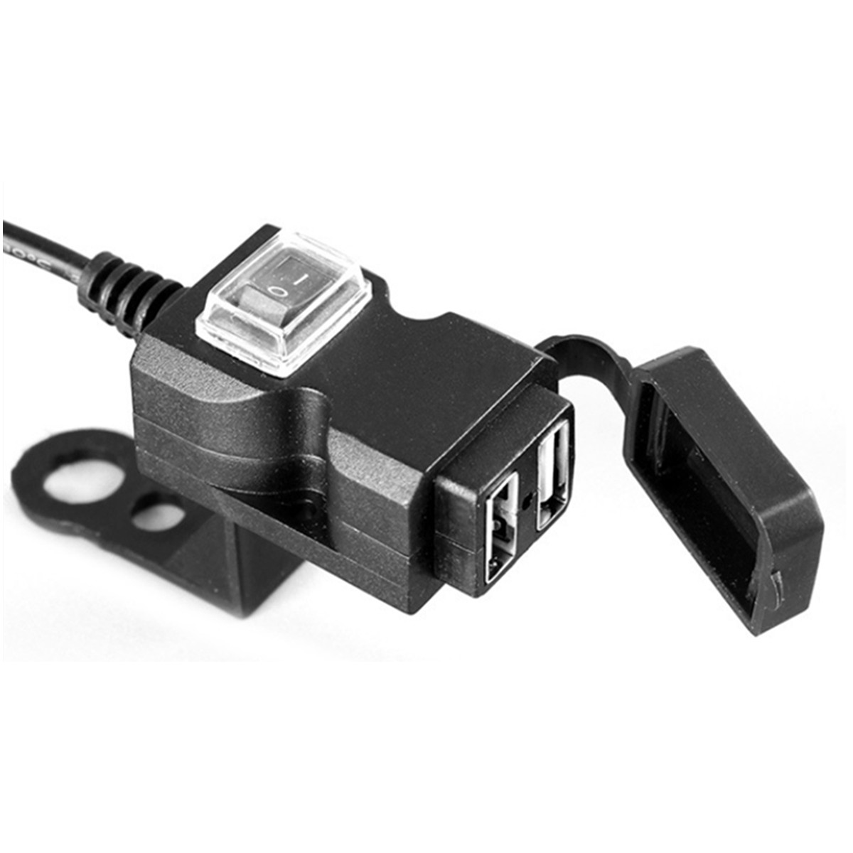 Dual USB Motorbike Motorcycle Charger Socket  Power Adapter Waterproof 12V-24V