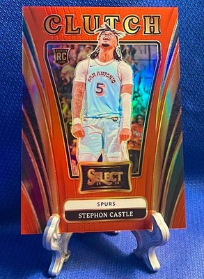 STEPHON CASTLE 2024-25 Panini Select Red Clutch Prizm RC #87/99 Rookie #16 SPURS