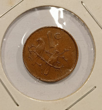 1968 - South African -  President Charles Swart  1 Cent