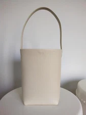 Auth The Row Ivory Leather Small N/S Park Tote Bag