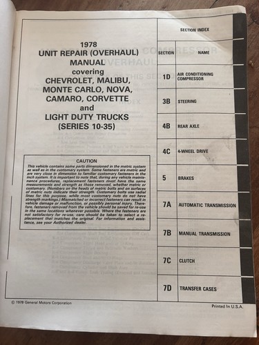 1953-1982 CORVETTE PARTS & ILLUSTRATION Catalog Service Manual LOT of 5 GM CHEVY - Bild 11 von 17