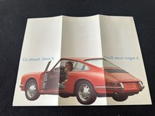 1967 1966 Porsche Go Ahead Foldout Brochure 911 912 Original Poa Sales Catalog