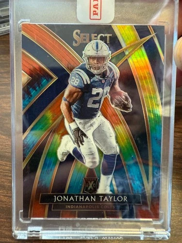 2019 Panini Select 2020 XRC Prism Redemption 308 Jonathan Taylor Tie-Dye 1/25