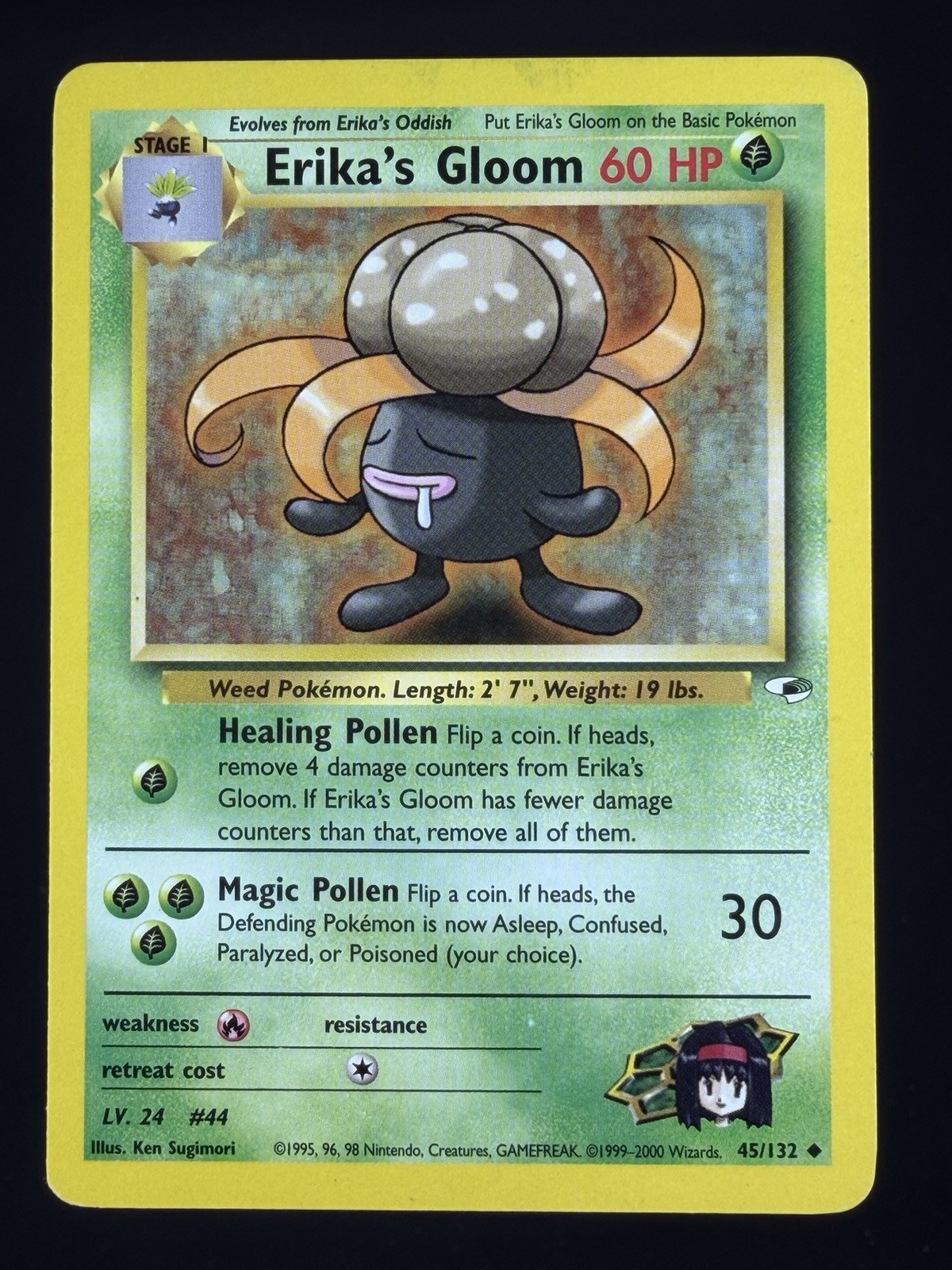 Erika's Gloom 45/132 Uncommon Gym Heroes Pokemon Unlimited Lightly Played