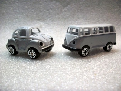 Pair Keychain Watch Pendants Bug and Bus