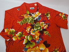 Vintage Penneys Hawaii Camp Shirt Floral Hawaiian Aloha 60s 70s Tropical Vibrant