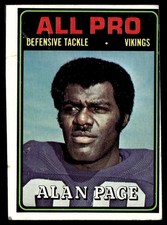 1974 Topps Football Card Alan Page Minnesota Vikings #134 VG