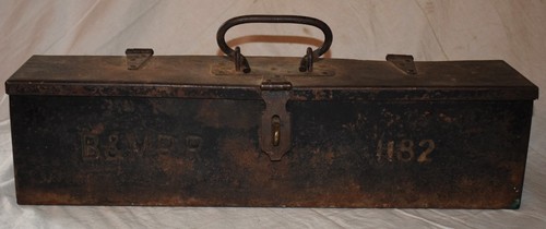 Vintage Boston & Maine Railroad Metal Box B&M #1182 - Conductor Metal 20.5" Long