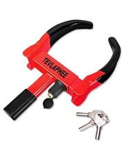 Universal Wheel Lock Heavy Duty Security Trailer Wheel Lock Anti Black-red