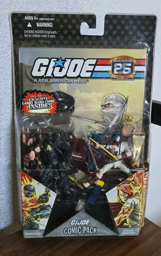 G.I. Joe 25th Anniversary Comic Pack Snake Eyes & Storm Shadow Figures