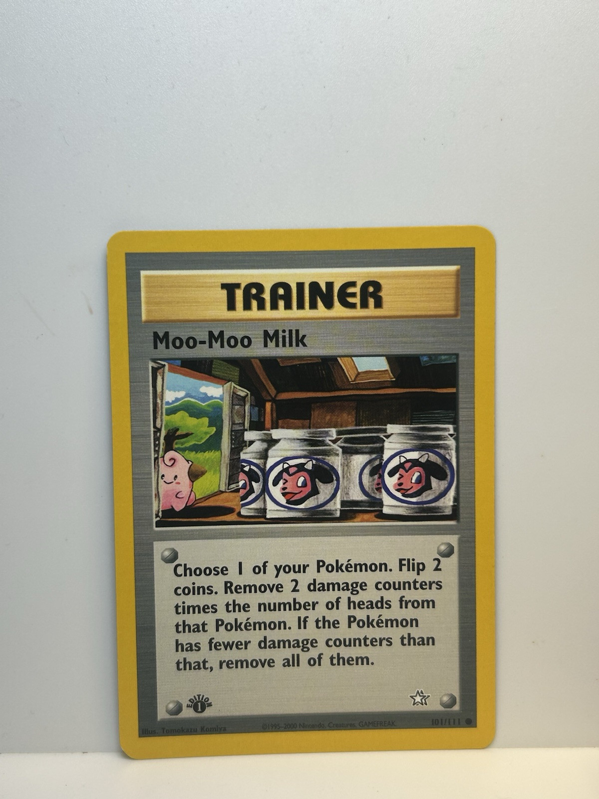 Moo-Moo Milk 101/111 Neo Genesis Common Trainer 1st Edition Near Mint
