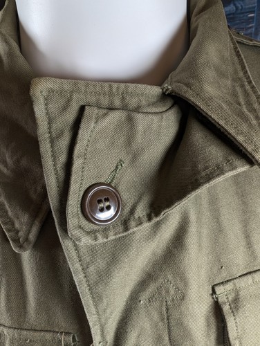 EUC World War II 38S US ARMY M-1943 M43 Field Jacket 1944 WW 2 Combat Military - Picture 11 of 16