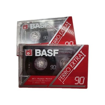 BASF Ferro Extra Casette Tape Set Of 2 New Factory Sealed For Tape Recorder 