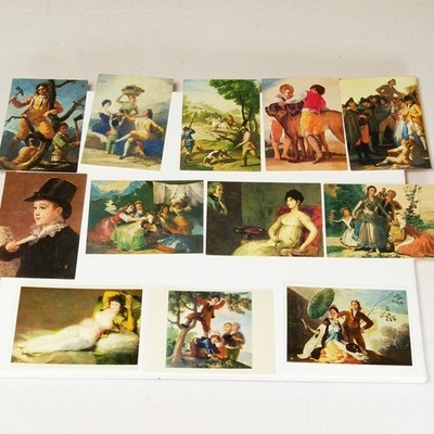 12 Kunstkarten - Francesco De Goya - Postkarten, vmtl 60er Jahre