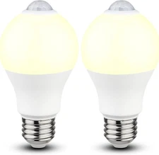 Motion Sensor Light Bulbs - 9W (60W Equivalent) E26 Motion Activated LED Light B