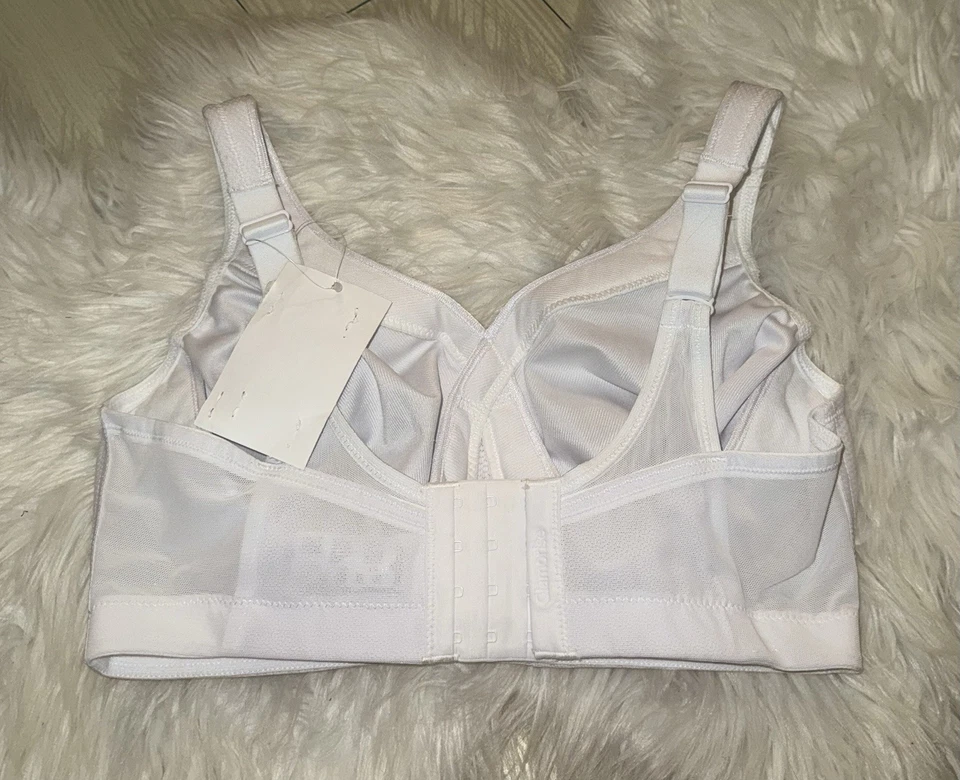Sujetador deportivo Glamorise 1006 figura completa MagicLift sin costuras sin cables 34DD blanco Foto 4 de 4