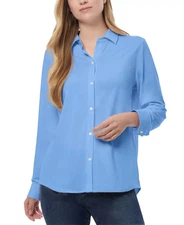 Jones New York Women's Top Petite PM Collared Button-Front Shirt