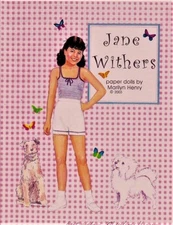 VINTAGE UNCUT JANE WITHERS PAPER DOLLS~RARE~#1 MARILYN HENRY TOP REPRODUCTION
