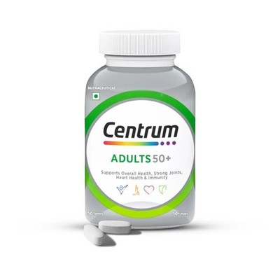 Centrum Adult 50+ - 50 Tabletten mit Calcium, Vitamin D3 & 21 Nährstoffen
