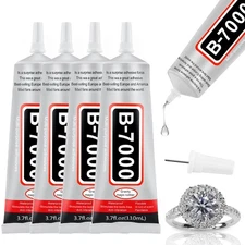 B7000 Clear Glue With Precision Tip - 4 Pack, 110ml Each - Super Glue for Rhines