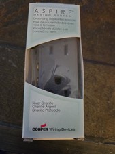 Cooper ASPIRE 9505TRSG Tamper Resistant Duplex Receptacle 15A 125V Silver...