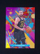 2025-26 Topps Finest Stephen Curry #74 Common Oil Spill Refractor