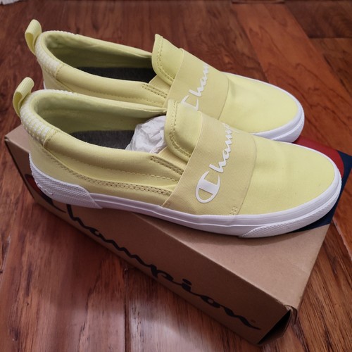 Champion Rally Zapatillas Deportivas Sin Cordones Amarillo Neón Informales Streetwear Para Mujer Talla 7.5 - Imagen 4 de 16