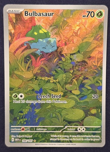 Bulbasaur 166/165 - Illustration Rare Holo - SV Scarlet & Violet 151 English